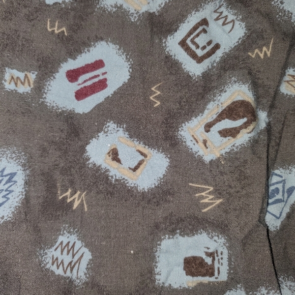 Vintage Triumph of California Button Down Short Sleeve Print Shirt Men's Large - Picture 2 of 7